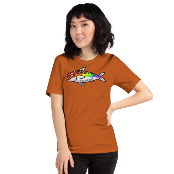Whale Sac fish in the chat autumn unisex v-neck tee t-shirt tshirt apparel disc golf discgolf