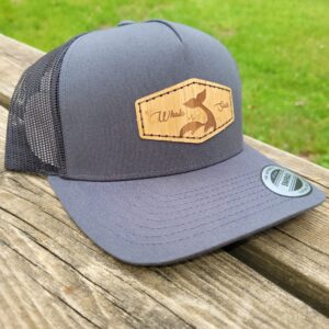 Whale Sacs bamboo hat grey curvedbill