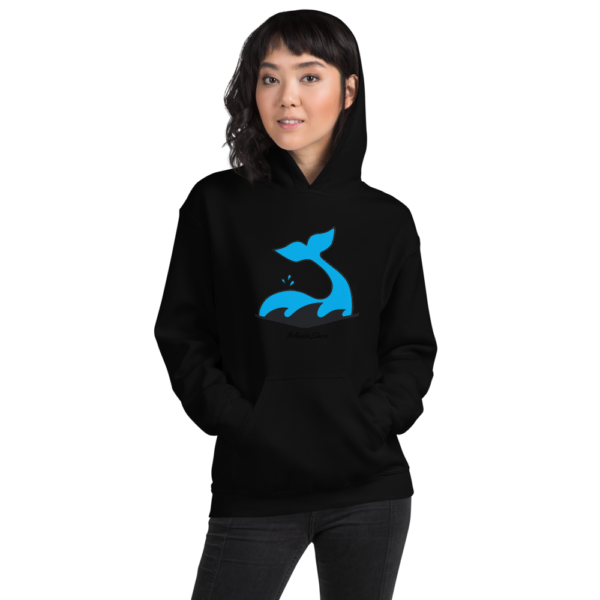 Whale Sac logo unisex hoodie black apparel disc golf discgolf