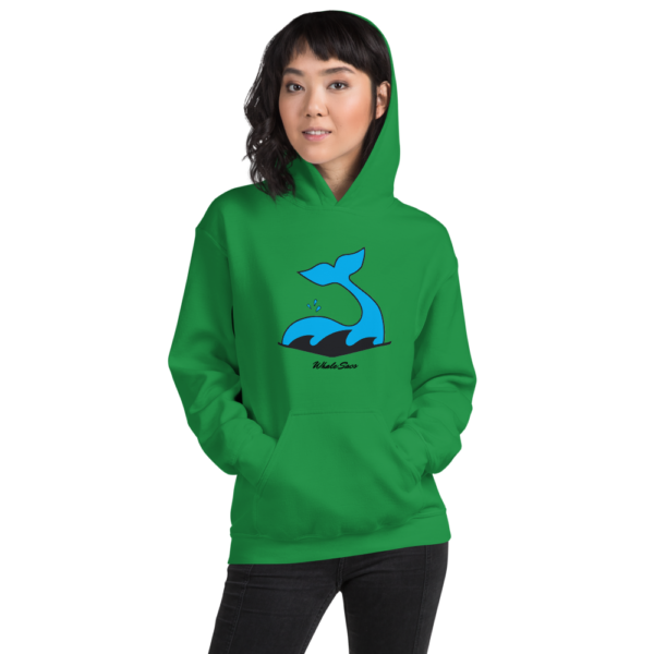 Whale Sac logo unisex hoodie green apparel disc golf discgolf