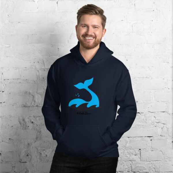 Whale Sac logo unisex hoodie navy apparel disc golf discgolf