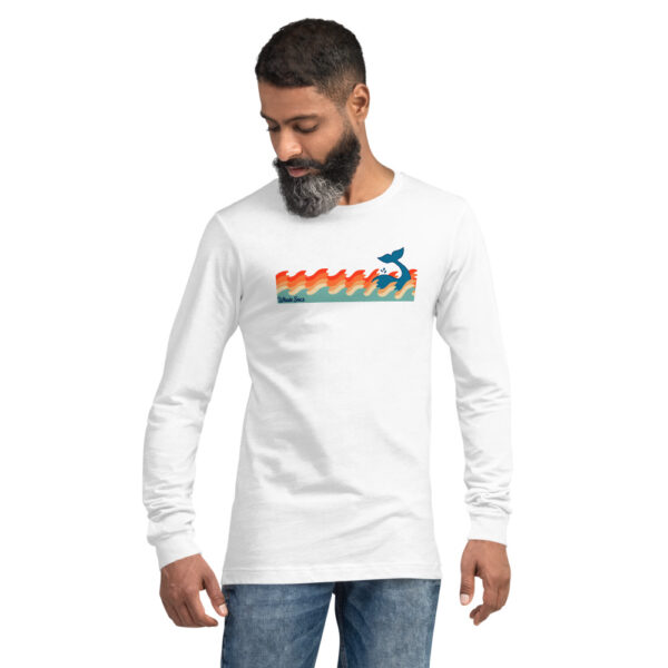 Whale Sac making waves white unisex long sleeve apparel disc golf discgolf
